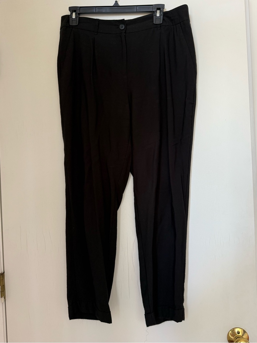 LOFT Outlet Skinny Ankle Pleated Linen Trousers